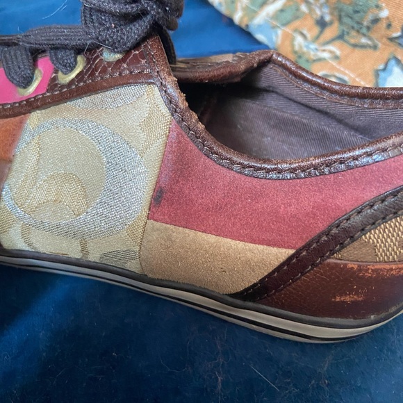 Classic Coach Dawnell mixed media leather sneakers 6.5 - Picture 9 of 10